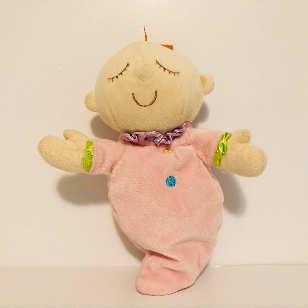 Manhattan Toy Snuggle Pod Sweet Pea Soft Doll Baby Girl Pink Sleepy Eye